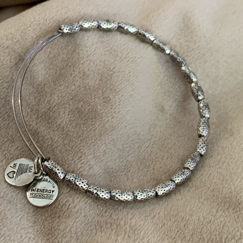Alex and Ani silver beaded bracelet